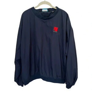 Vintage Saturn Car Navy Pullover Windbreaker XL Tri-Mountain